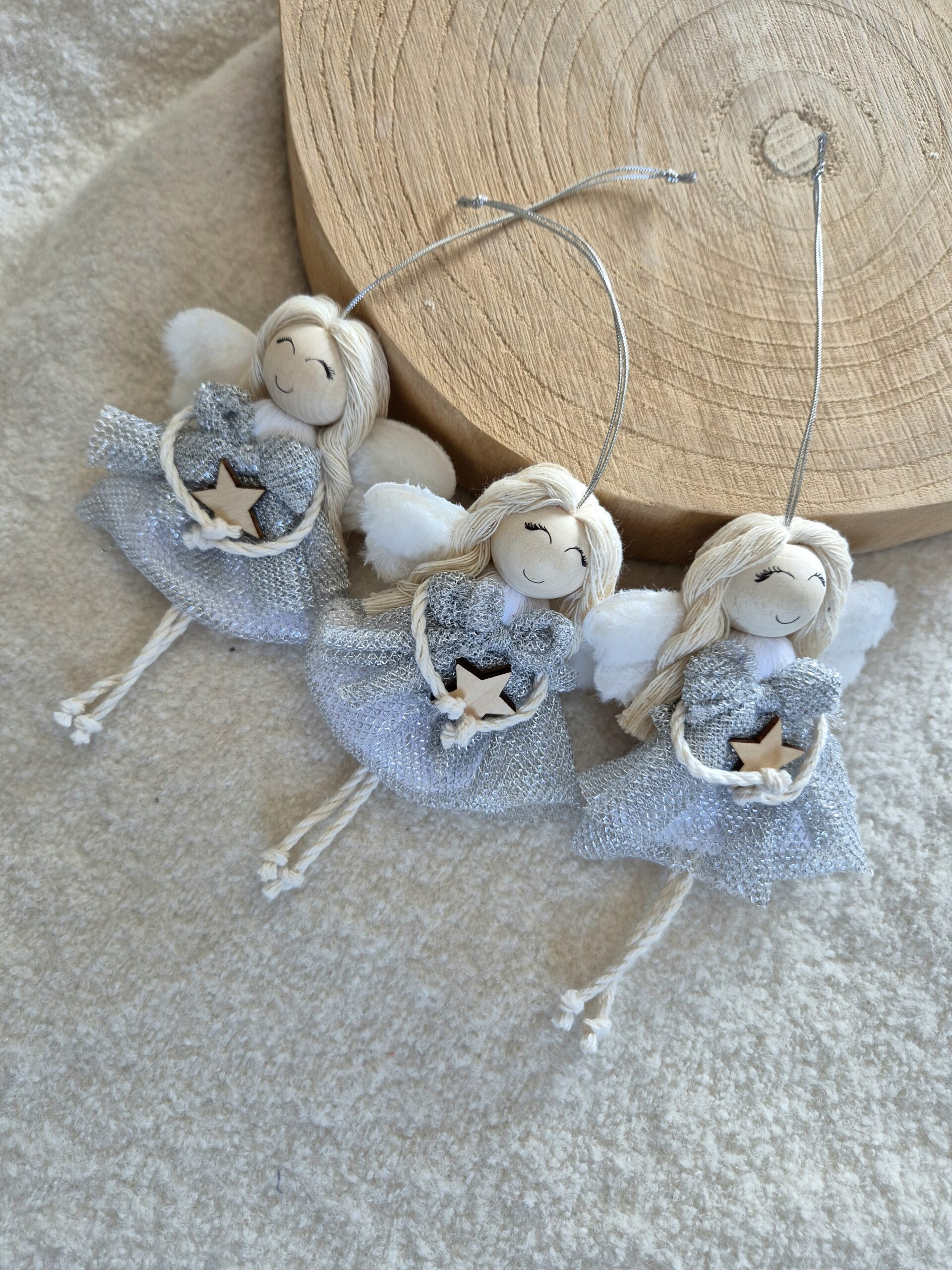 Aniołki na choinkę - zestaw 3 sztuk