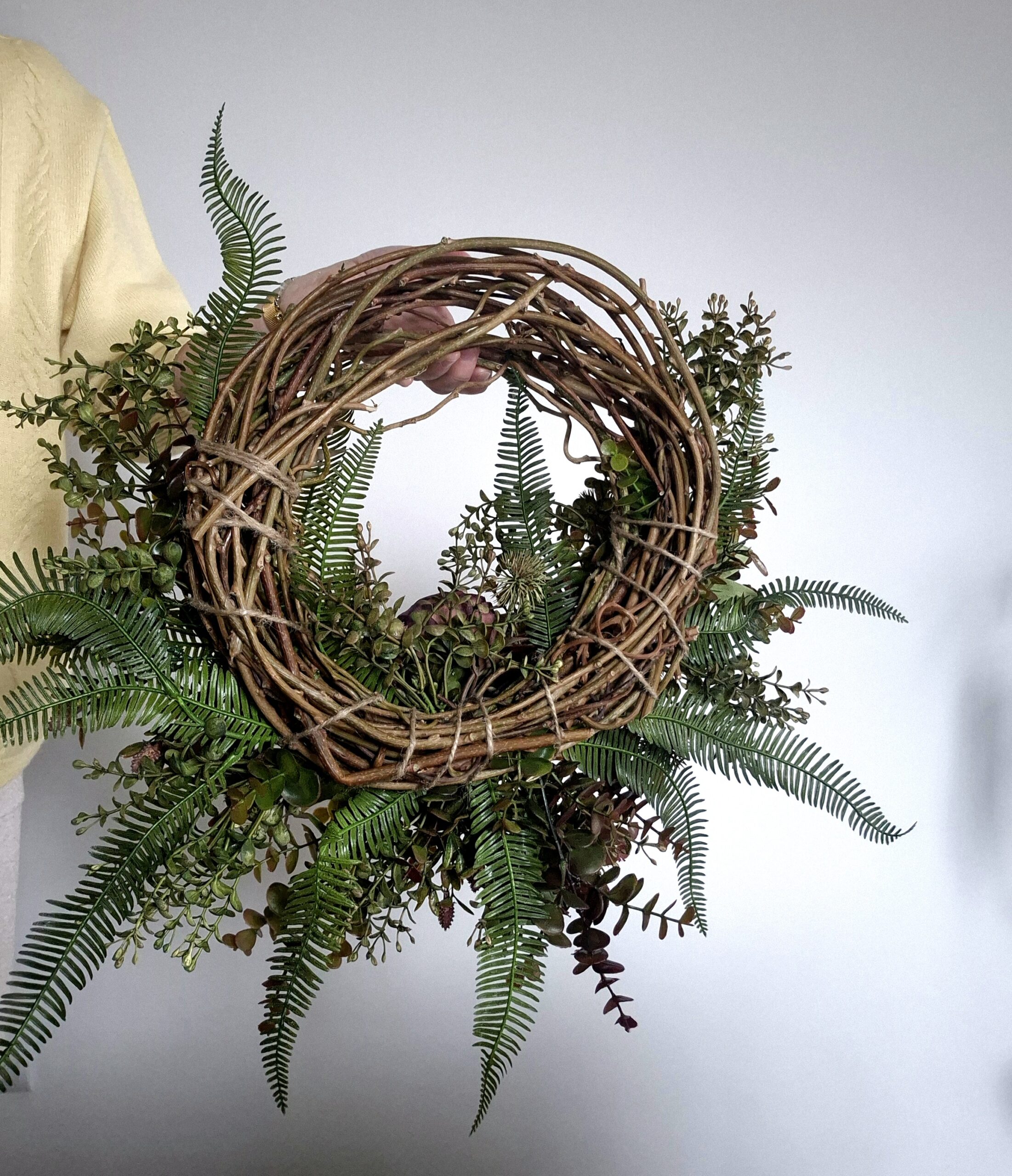 Wianek jesienny z różami - tył