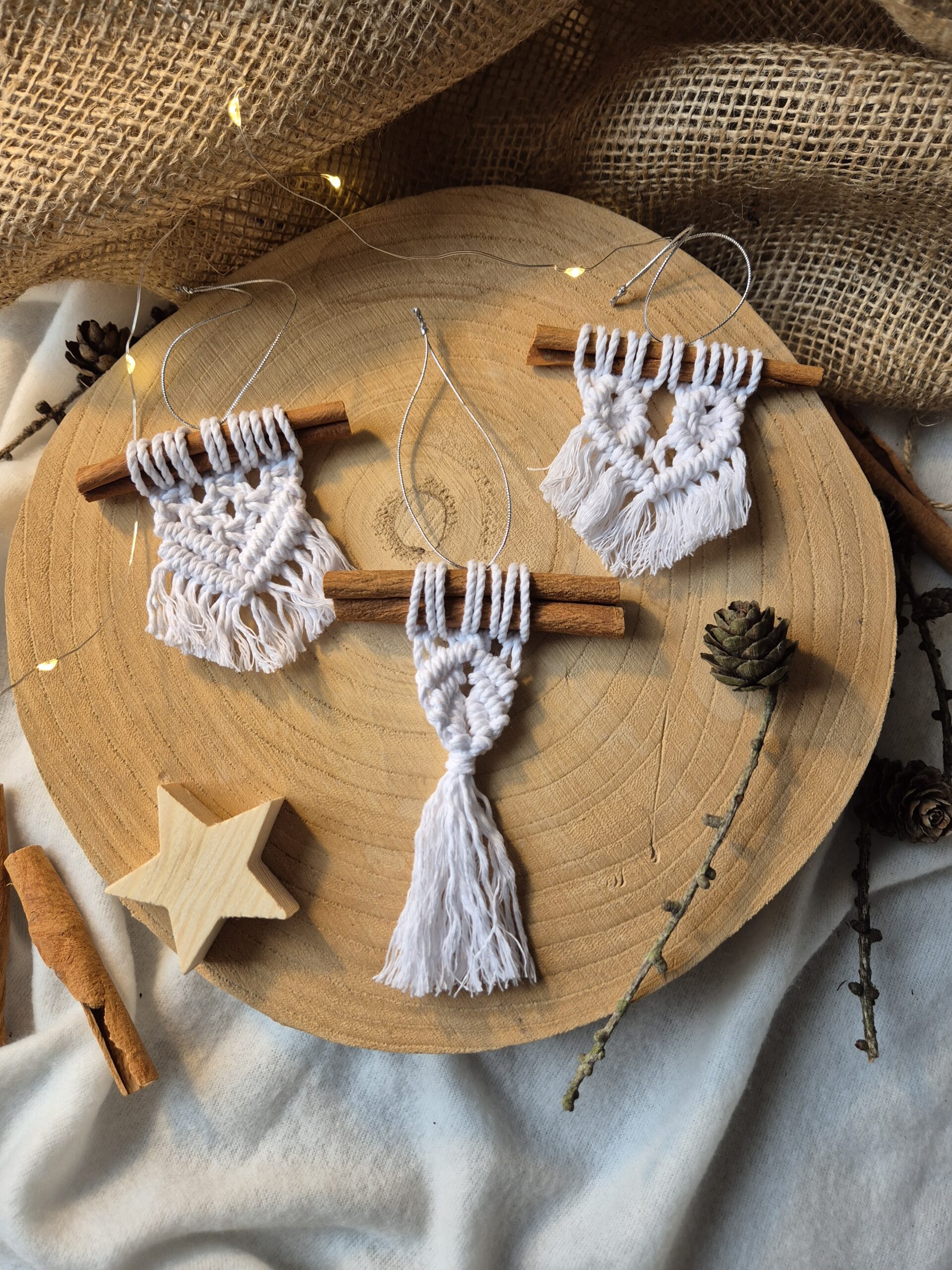 Zawieszki na choinkę na cynamonie - zestaw