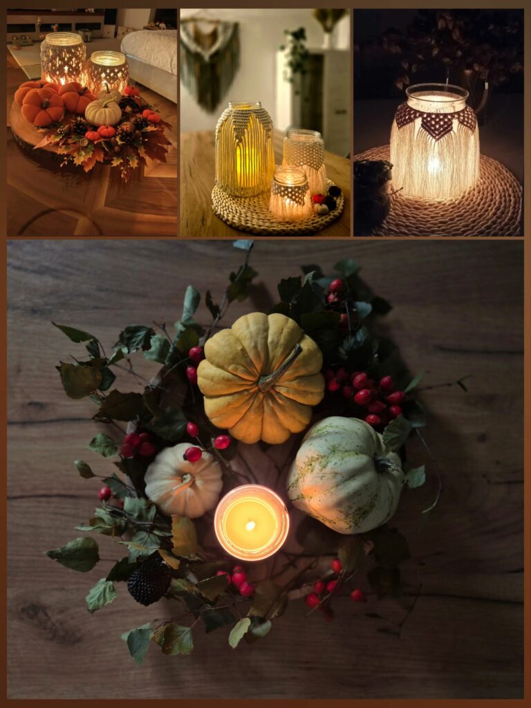 Lampiony ze sznurka jako jesienne umilacze