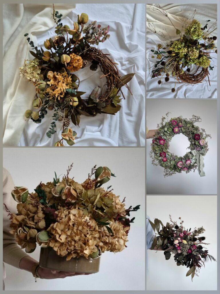 Suszone kompozycje na cmentarz, naturalna dekoracja na cmentarz