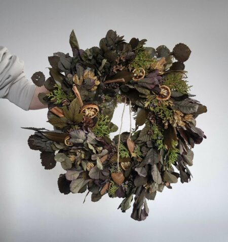 Rustykalny wianek na drzwi